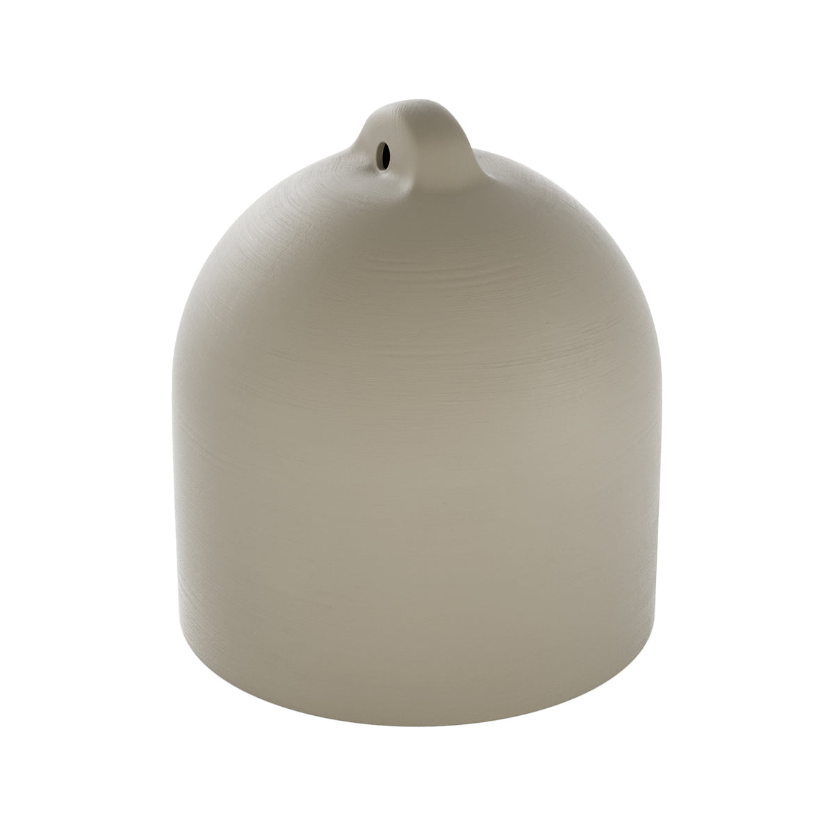 Paralume Campana M in ceramica per lampadario - Tortora / Bianco