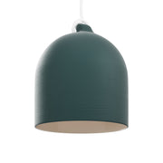 Paralume Campana M in ceramica per lampadario - Verde / Bianco