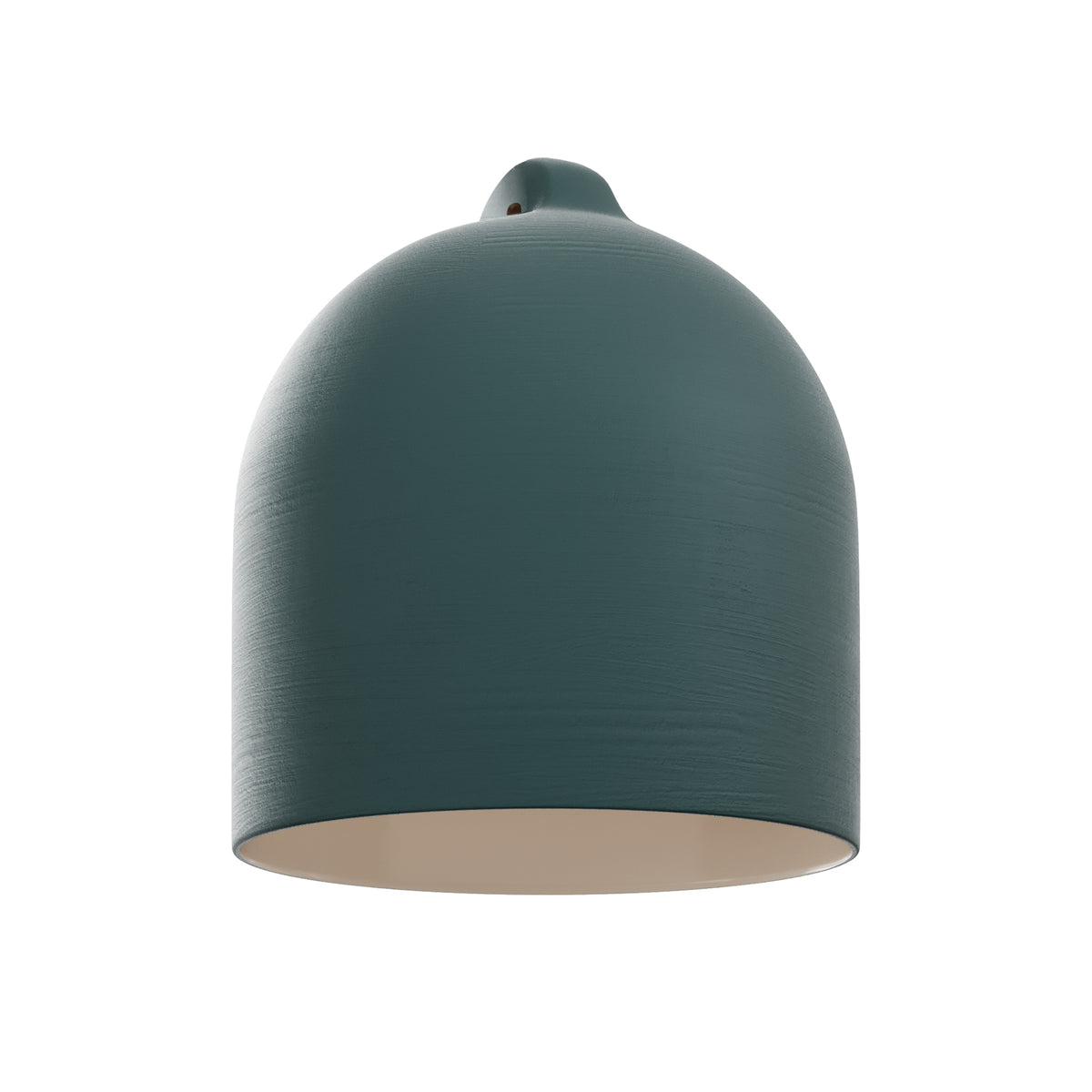 Paralume Campana M in ceramica per lampadario - Verde / Bianco