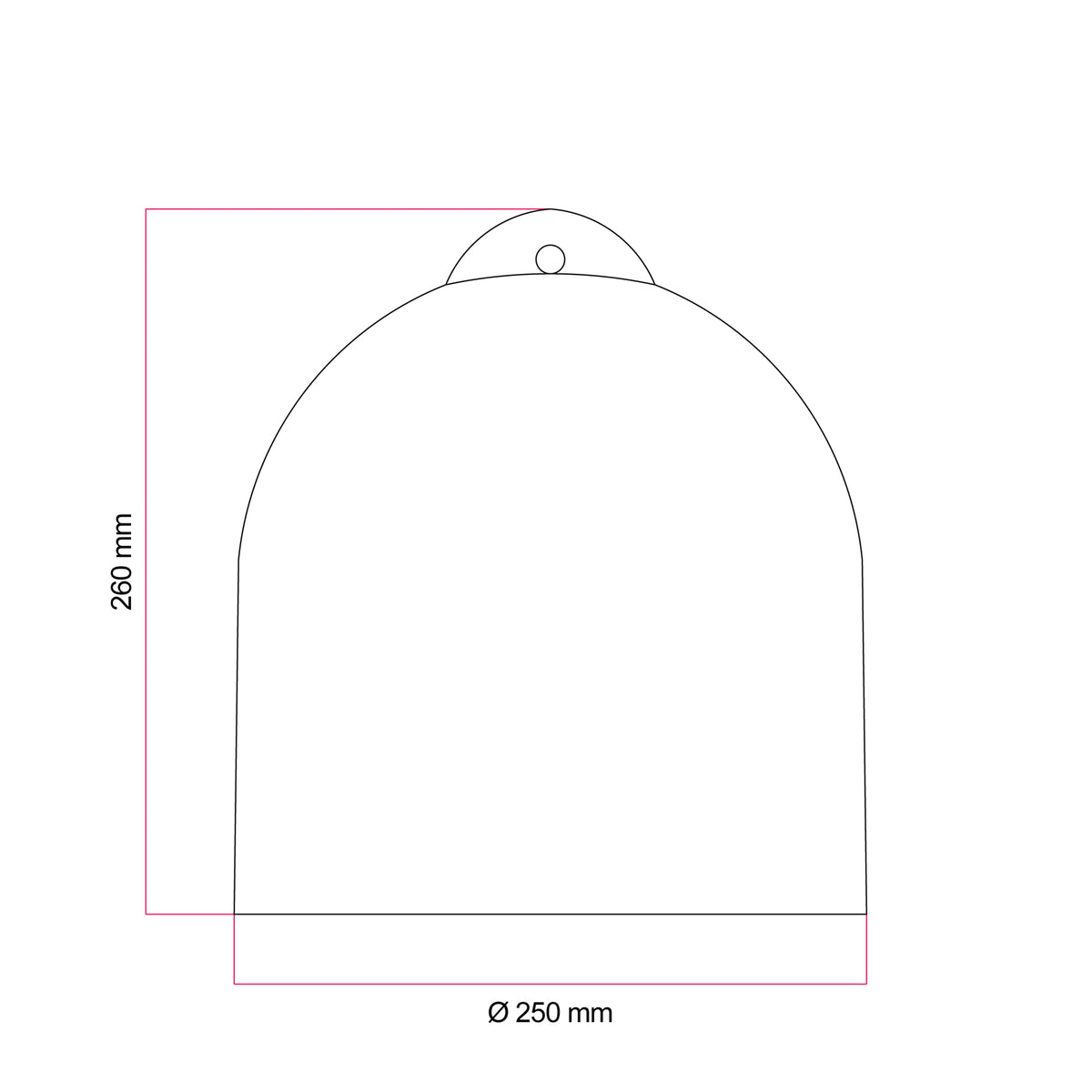 Paralume Campana M in ceramica per lampadario - Marrone / Bianco