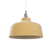 Paralume Coppa in ceramica per lampadario - Giallo / Bianco