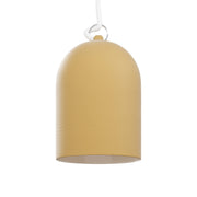 Paralume Campana XS in ceramica per lampadario - Giallo / Bianco