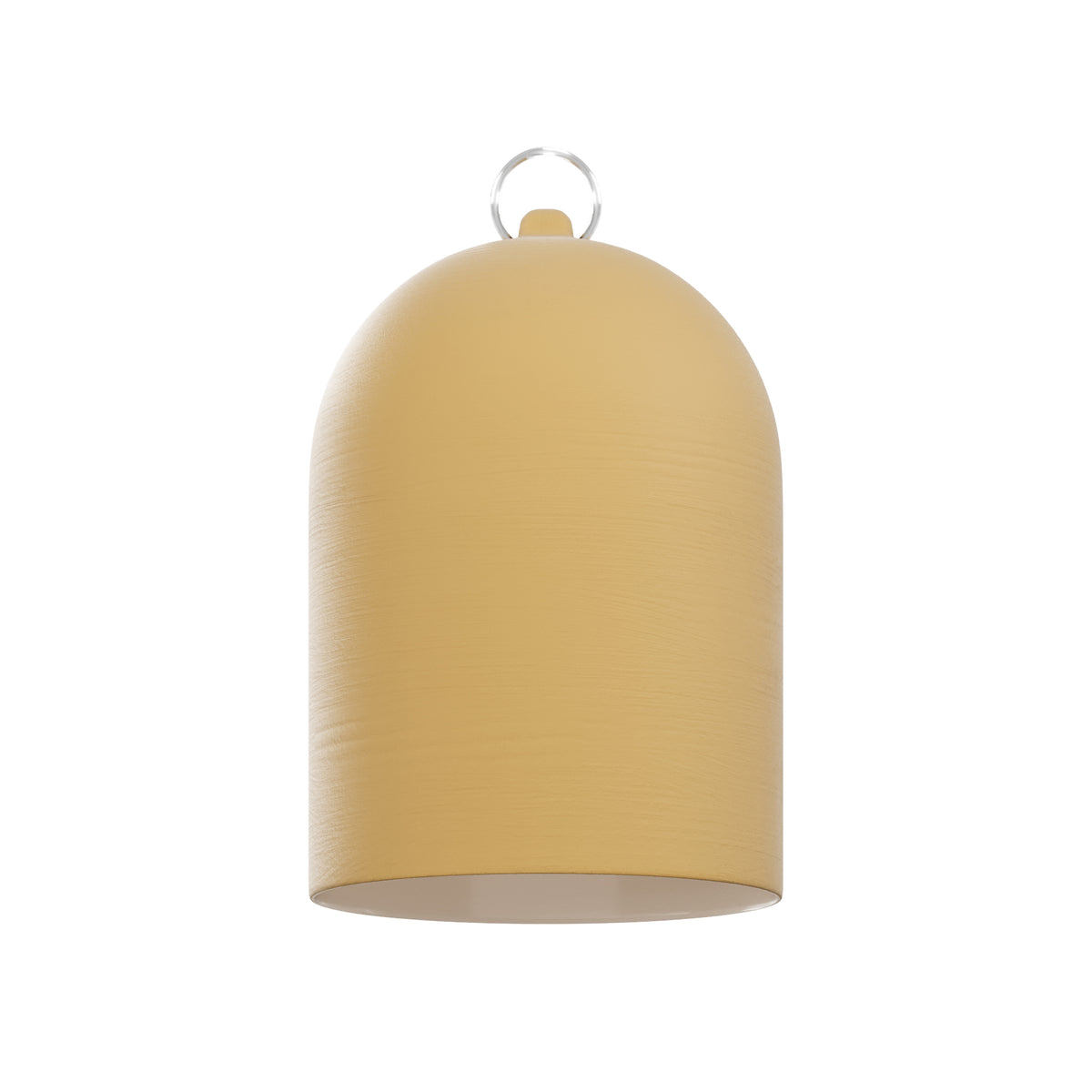 Paralume Campana XS in ceramica per lampadario - Giallo / Bianco