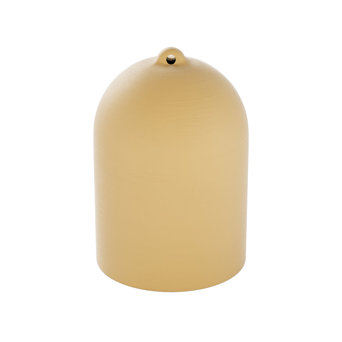 Paralume Campana XS in ceramica per lampadario - Giallo / Bianco