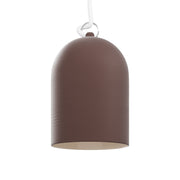 Paralume Campana XS in ceramica per lampadario - Marrone / Bianco