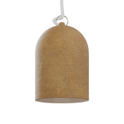Paralume Campana XS in ceramica per lampadario - Effetto corten / Bianco