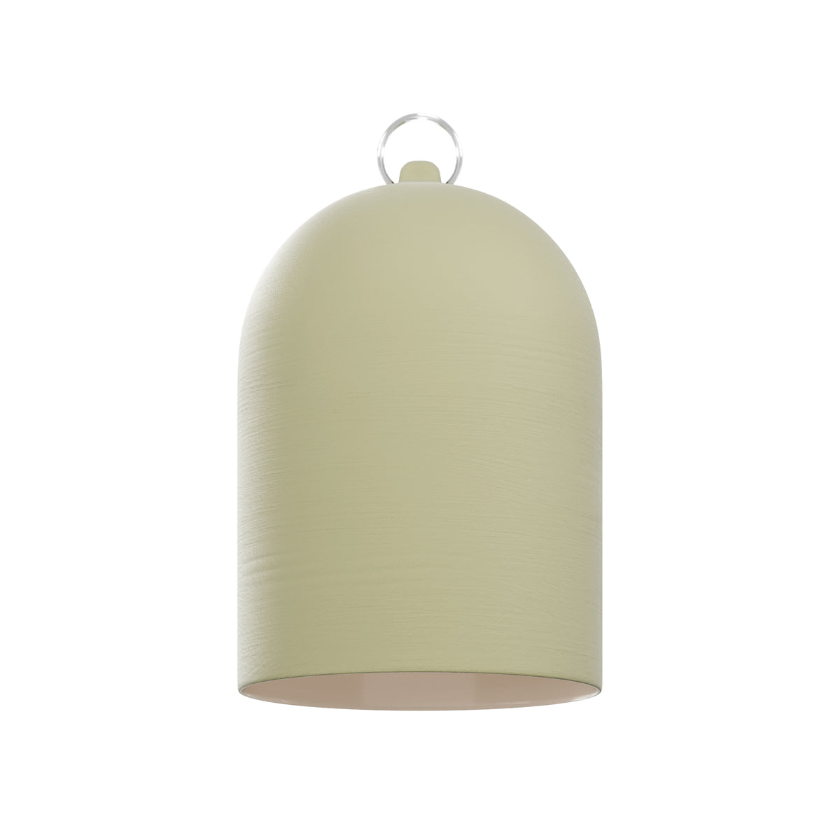 Paralume Campana XS in ceramica per lampadario - Verde salvia / Bianco