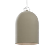 Paralume Campana XS in ceramica per lampadario - Tortora / Bianco