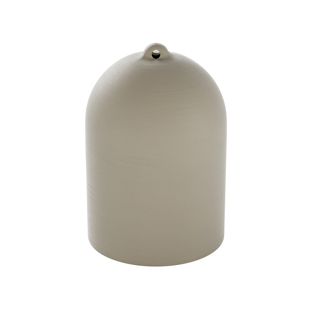 Paralume Campana XS in ceramica per lampadario - Tortora / Bianco