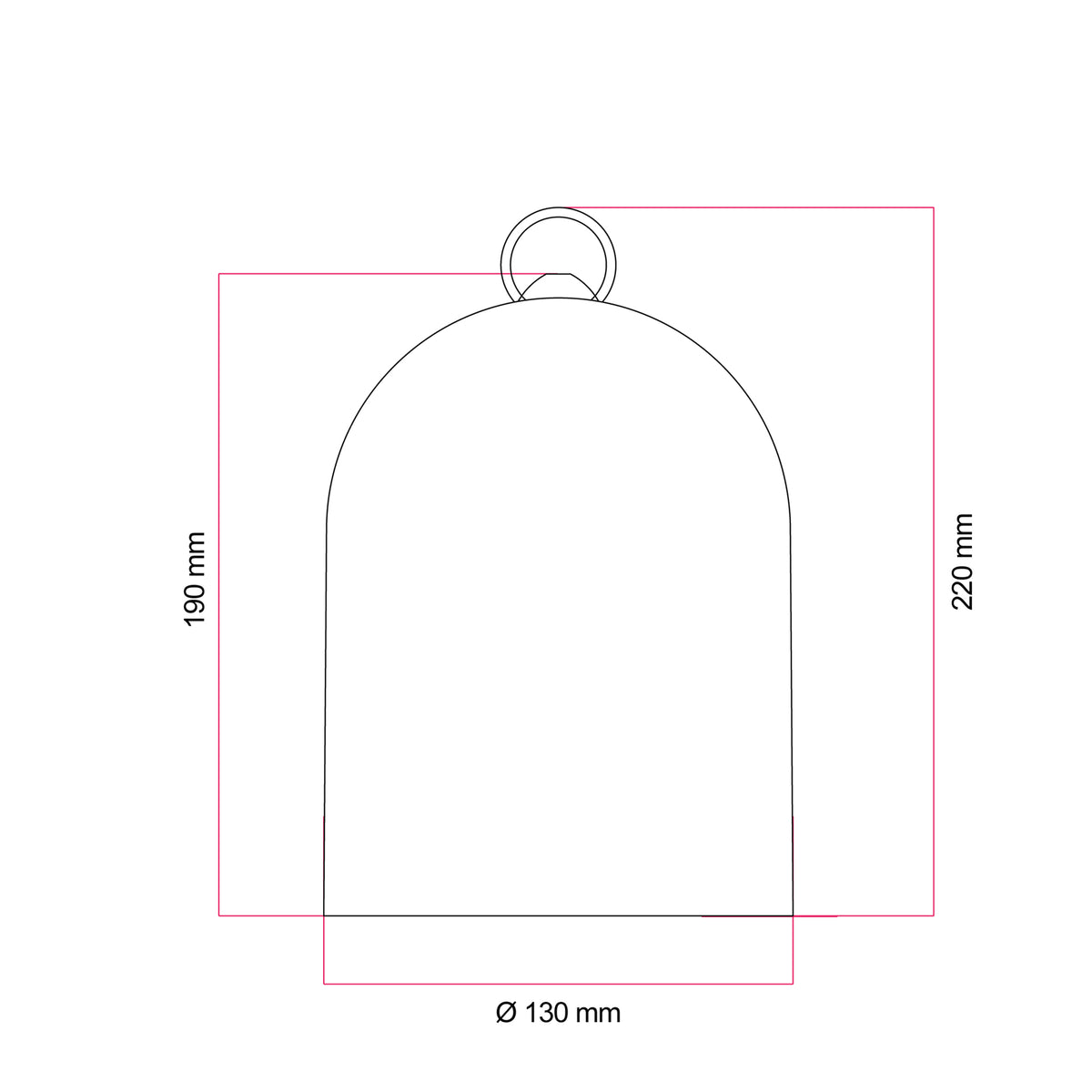 Paralume Campana XS in ceramica per lampadario - Marrone / Bianco