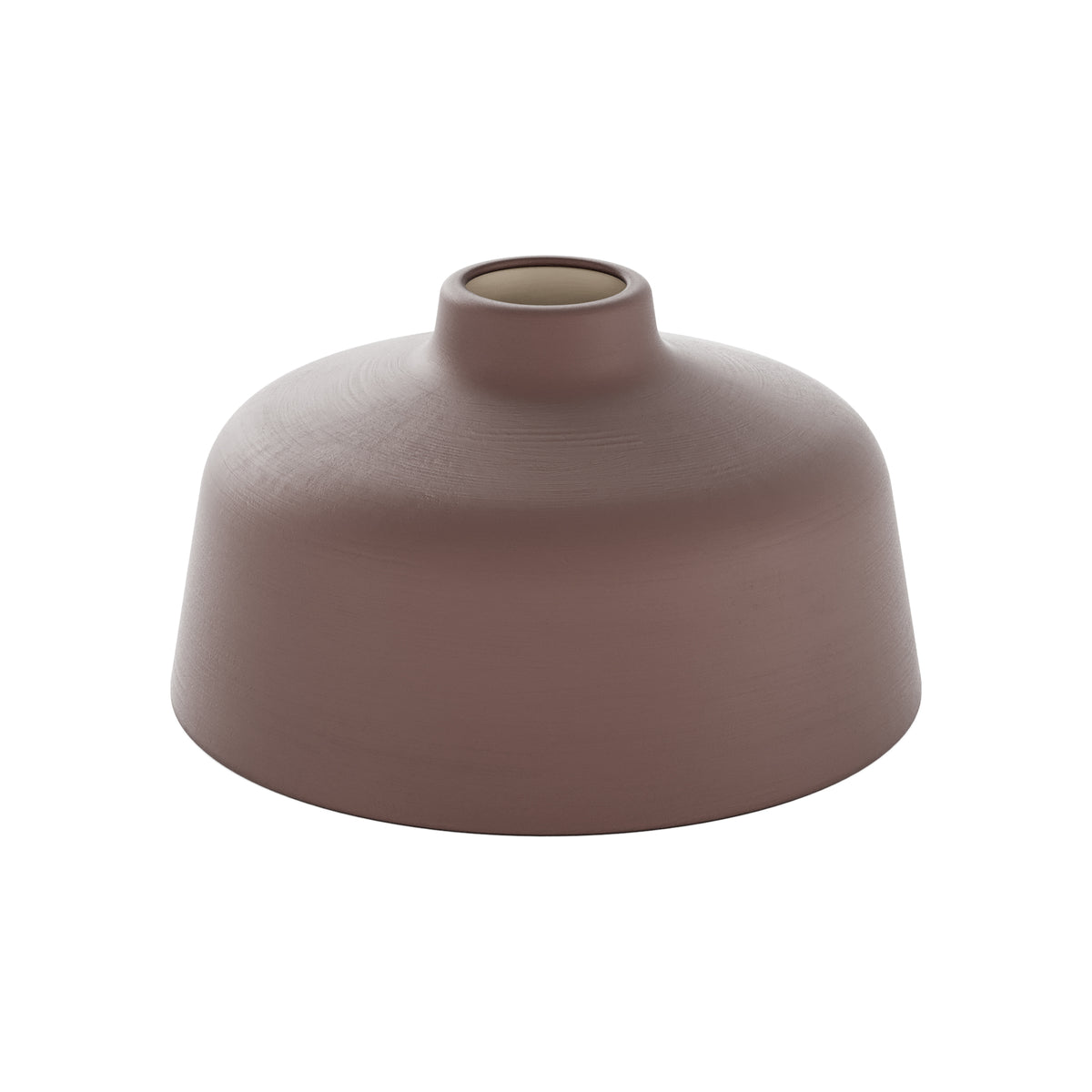 Paralume Coppa in ceramica per lampadario - Marrone / Bianco