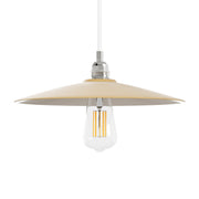 Paralume Piatto in ceramica per lampadario - Giallo / Bianco