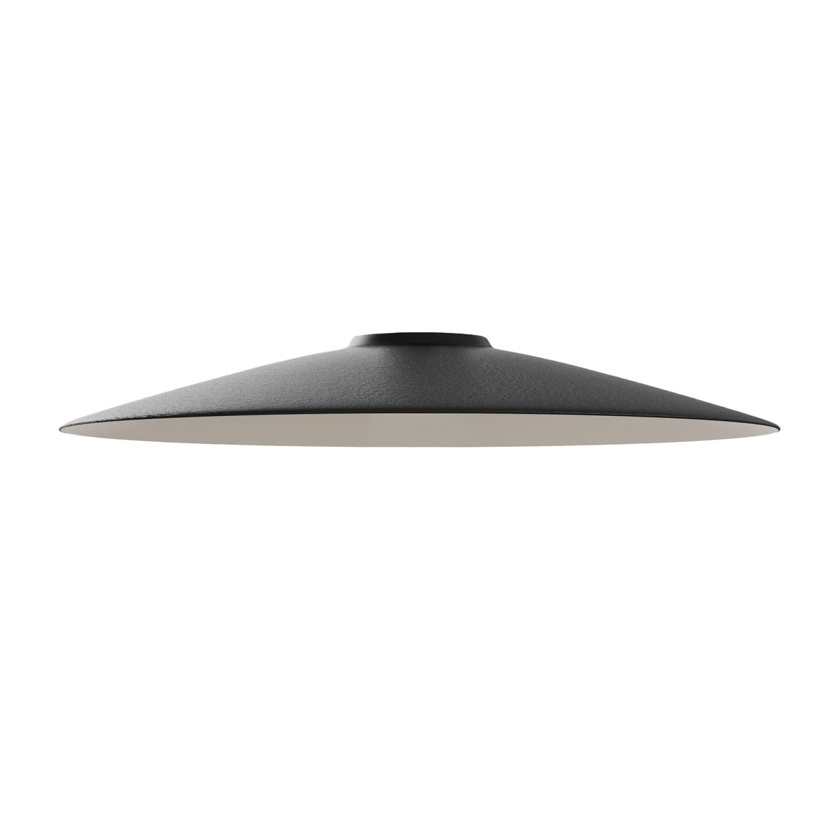 Paralume Piatto in ceramica per lampadario - Effetto lavagna / Bianco opaco