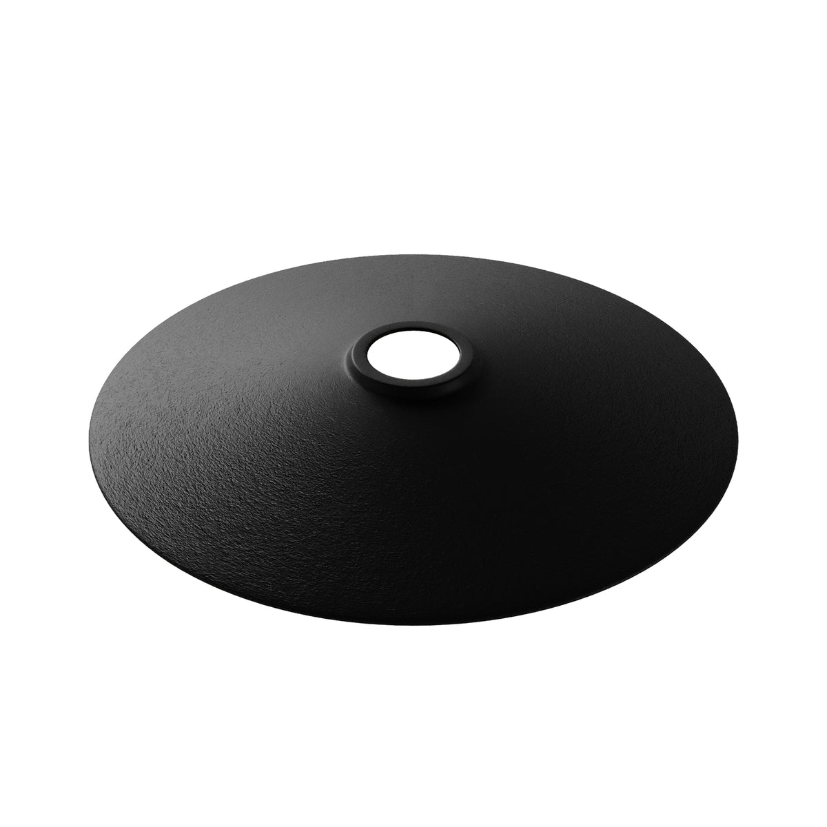 Paralume Piatto in ceramica per lampadario - Effetto lavagna / Bianco opaco