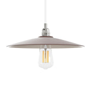 Paralume Piatto in ceramica per lampadario - Marrone / Bianco