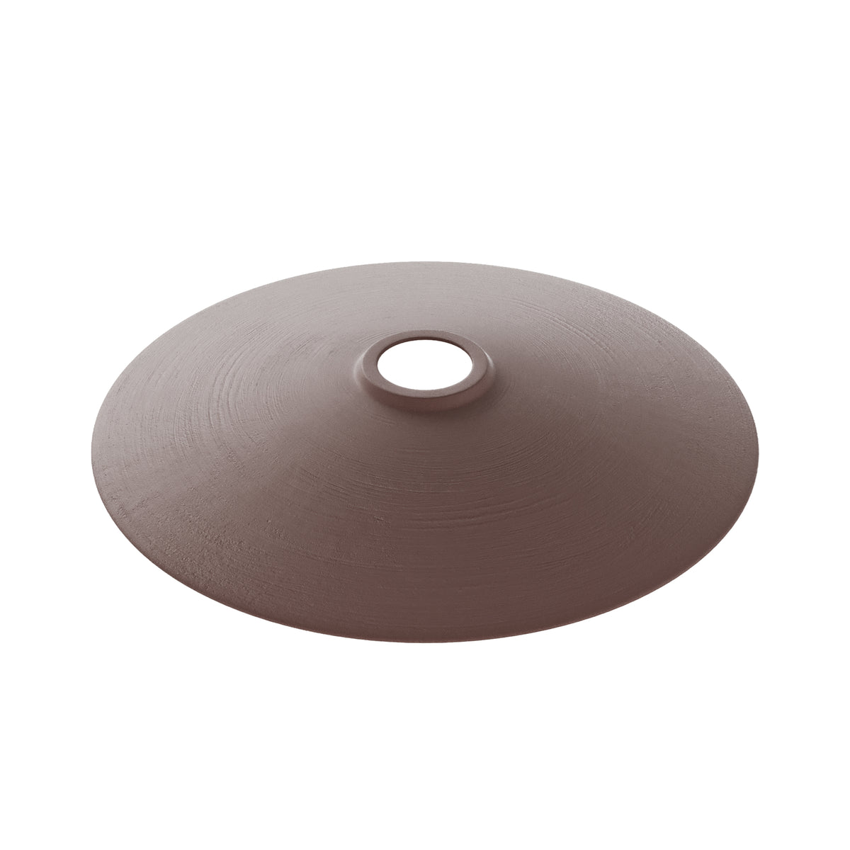 Paralume Piatto in ceramica per lampadario - Marrone / Bianco
