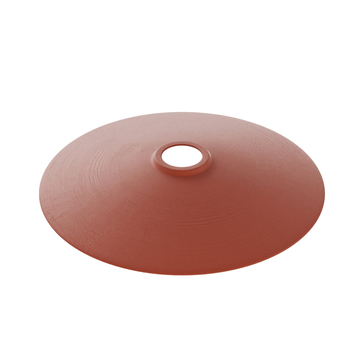 Paralume Piatto in ceramica per lampadario - Corallo / Bianco