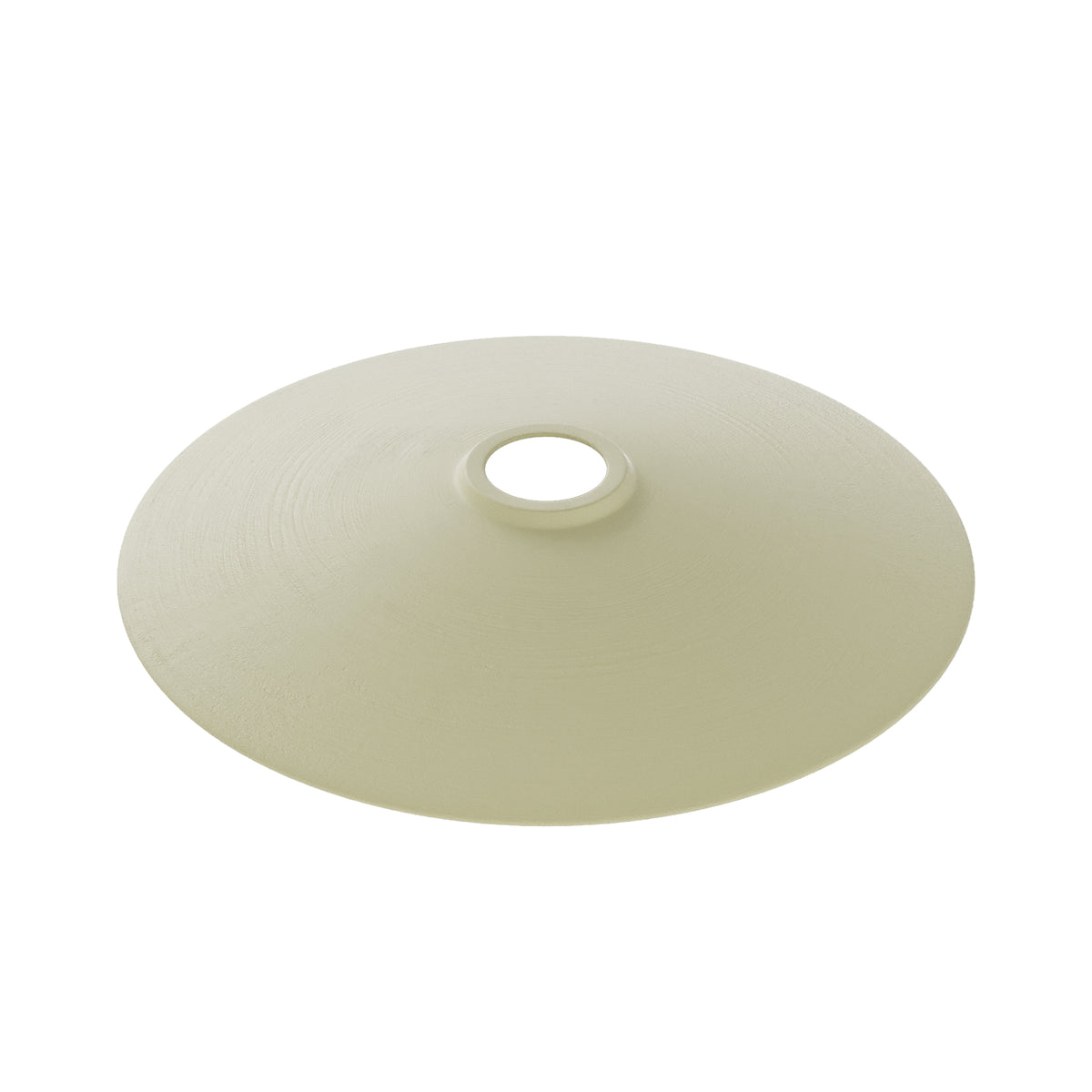 Paralume Piatto in ceramica per lampadario - Verde salvia / Bianco