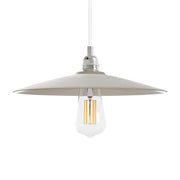 Paralume Piatto in ceramica per lampadario - Tortora / Bianco