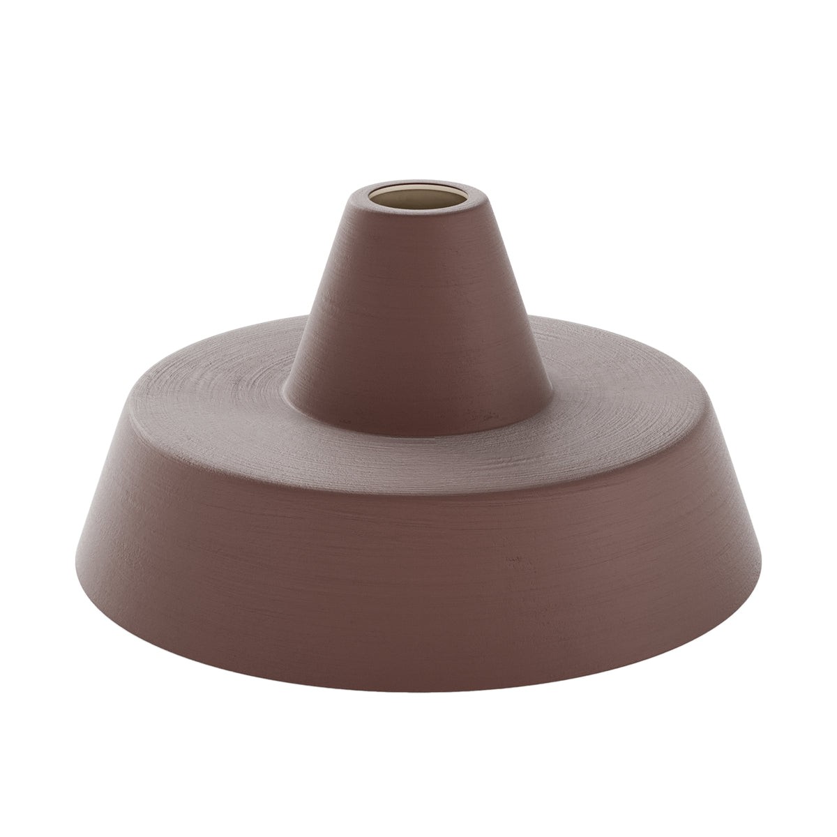 Paralume Industriale in ceramica per lampadario - Marrone / Bianco