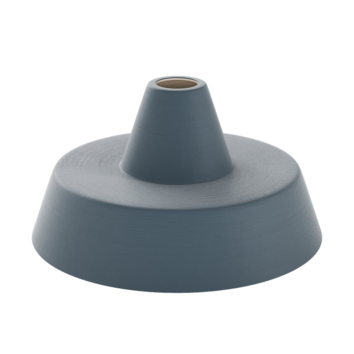 Paralume Industriale in ceramica per lampadario - Petrolio / Bianco