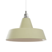 Paralume Industriale in ceramica per lampadario - Verde salvia / Bianco