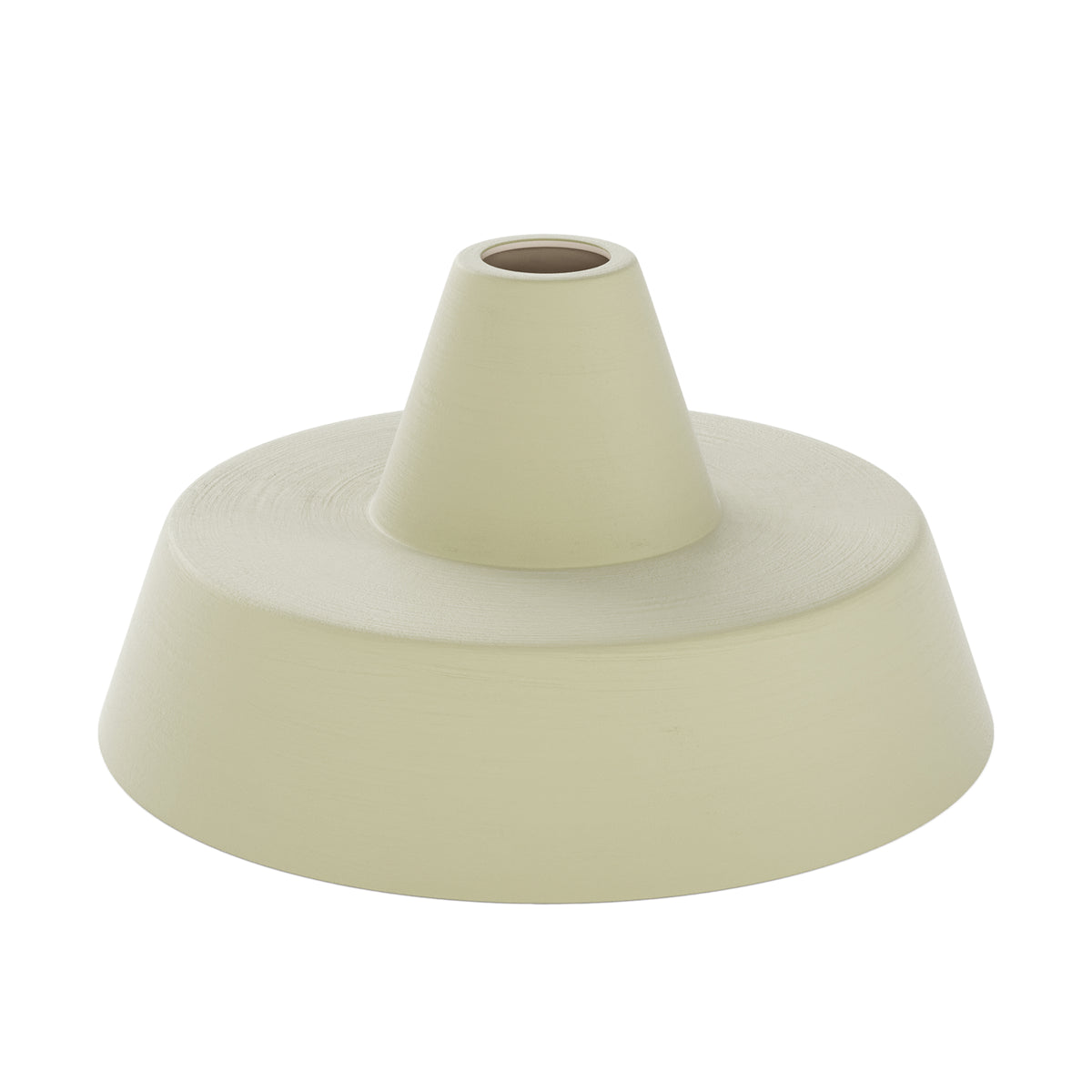 Paralume Industriale in ceramica per lampadario - Verde salvia / Bianco
