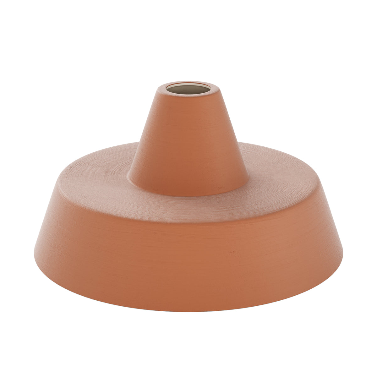 Paralume Industriale in ceramica per lampadario - Terracotta / Bianco