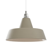 Paralume Industriale in ceramica per lampadario - Tortora / Bianco