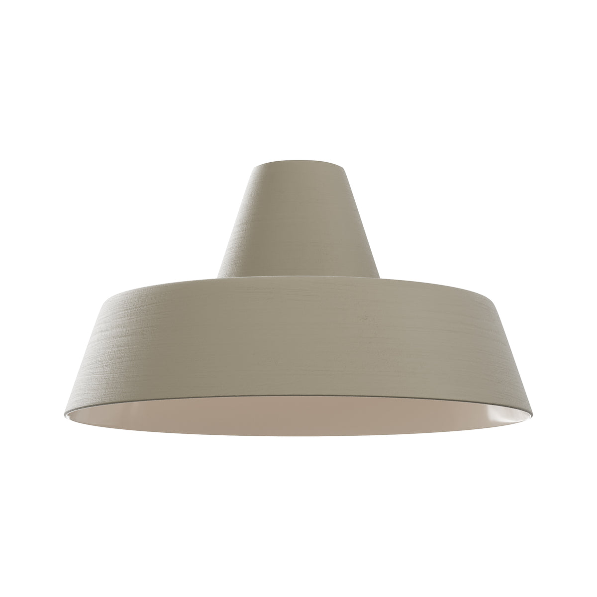 Paralume Industriale in ceramica per lampadario - Tortora / Bianco