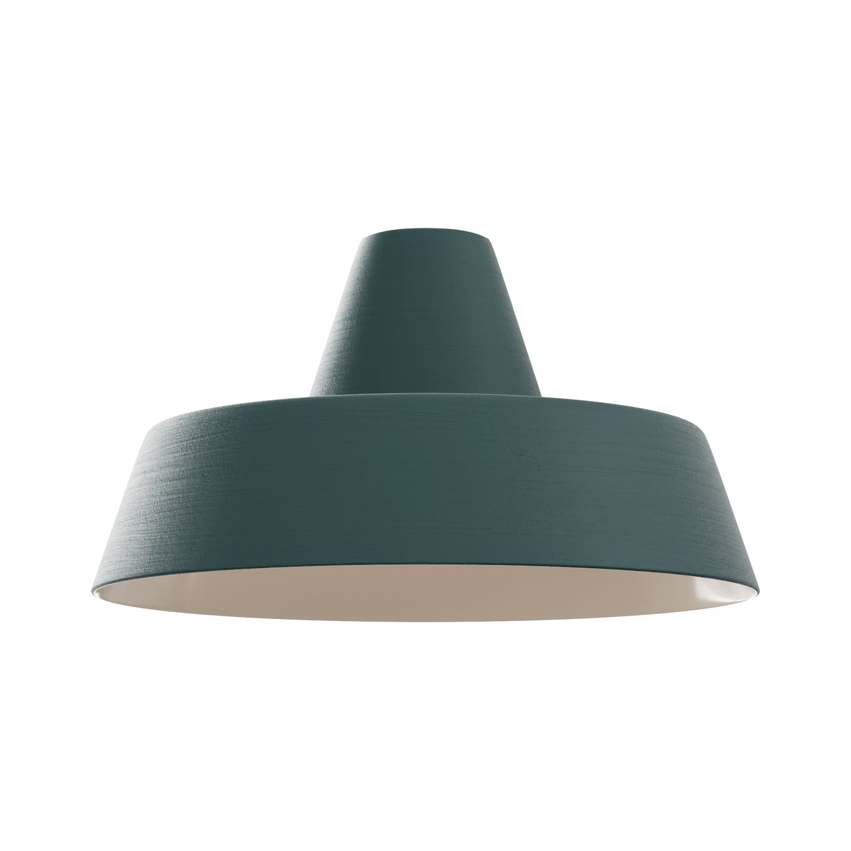 Paralume Industriale in ceramica per lampadario - Verde / Bianco