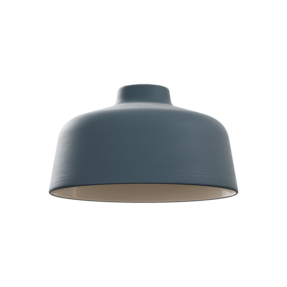 Paralume Coppa in ceramica per lampadario - Petrolio / Bianco