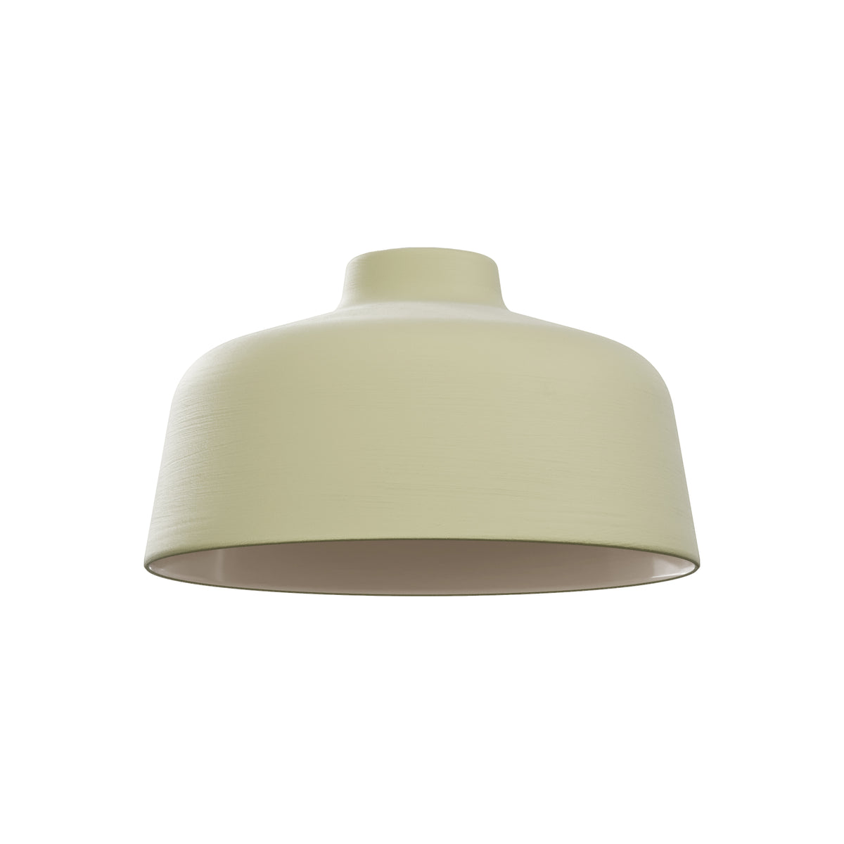 Paralume Coppa in ceramica per lampadario - Verde salvia / Bianco