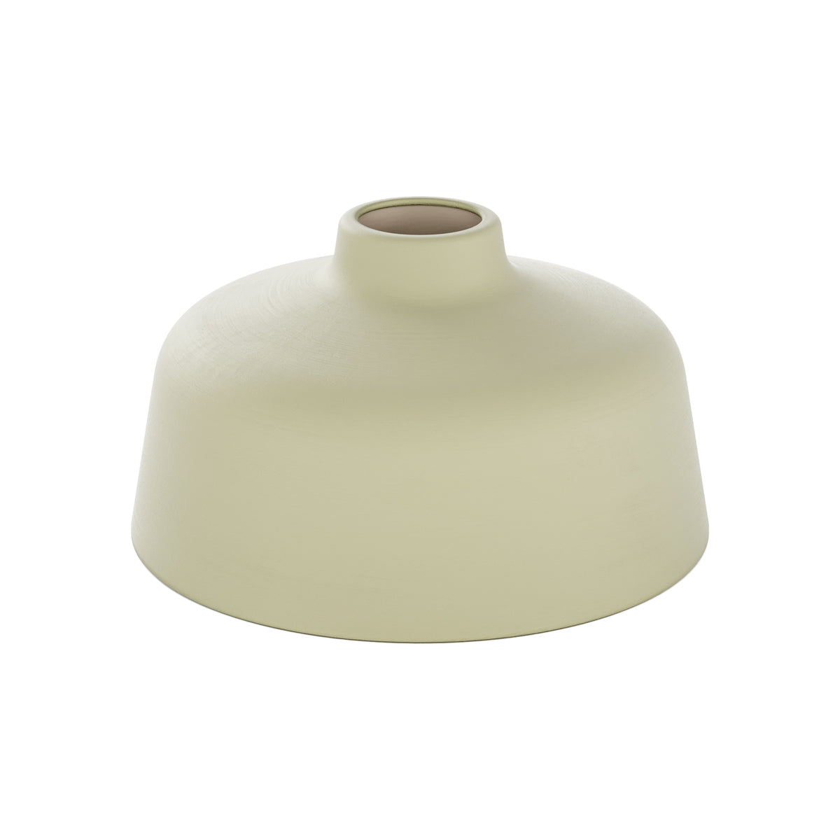 Paralume Coppa in ceramica per lampadario - Verde salvia / Bianco