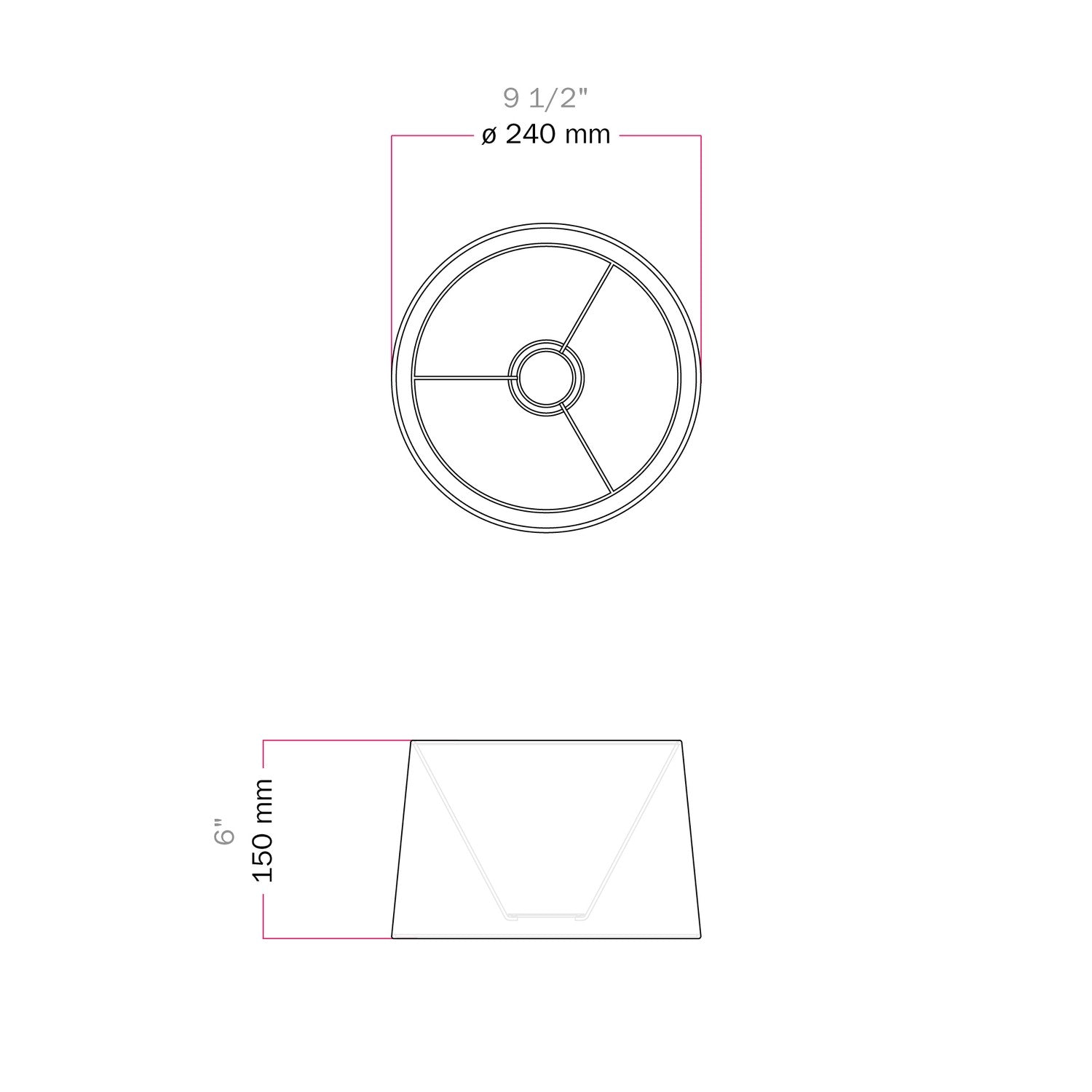 Paralume Athena con attacco E27 per lampada da tavolo o da terra - Made in Italy - Lana Marrone