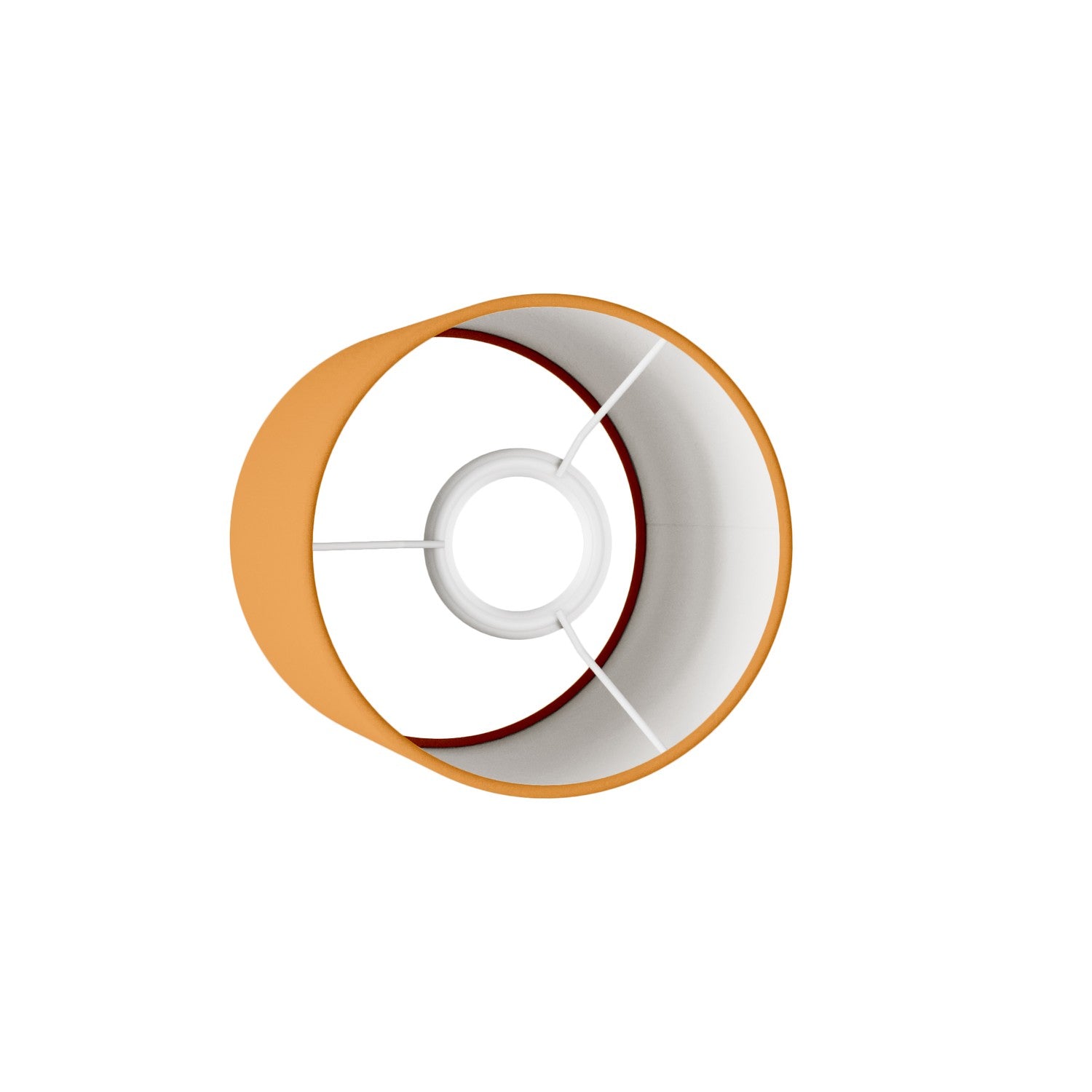 Paralume Cilindro S in tessuto con attacco E27 - Made in Italy - Teletta Mandarino