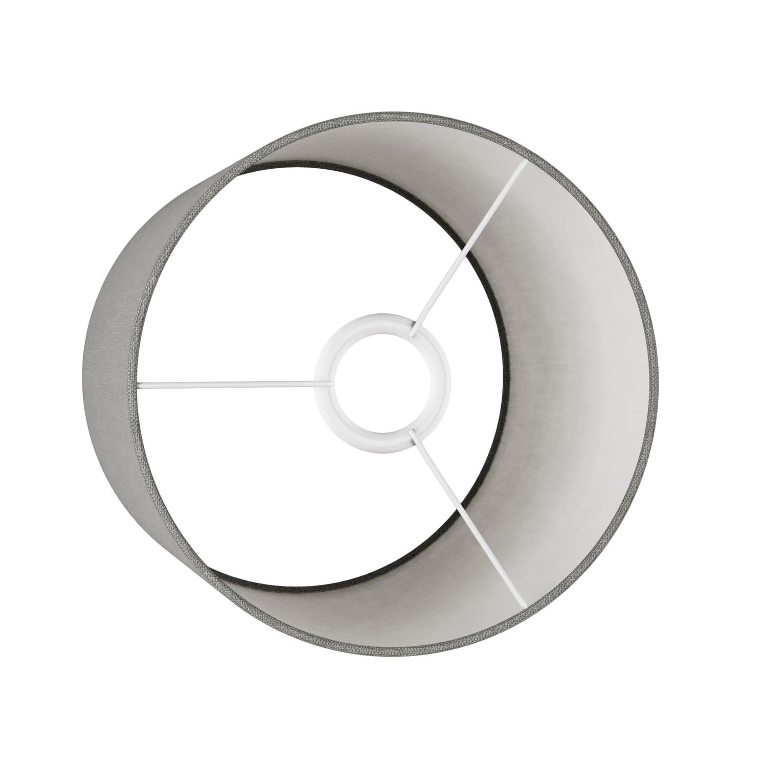 Paralume Cilindro M in tessuto con attacco E27 - Made in Italy - Camelot Grigio