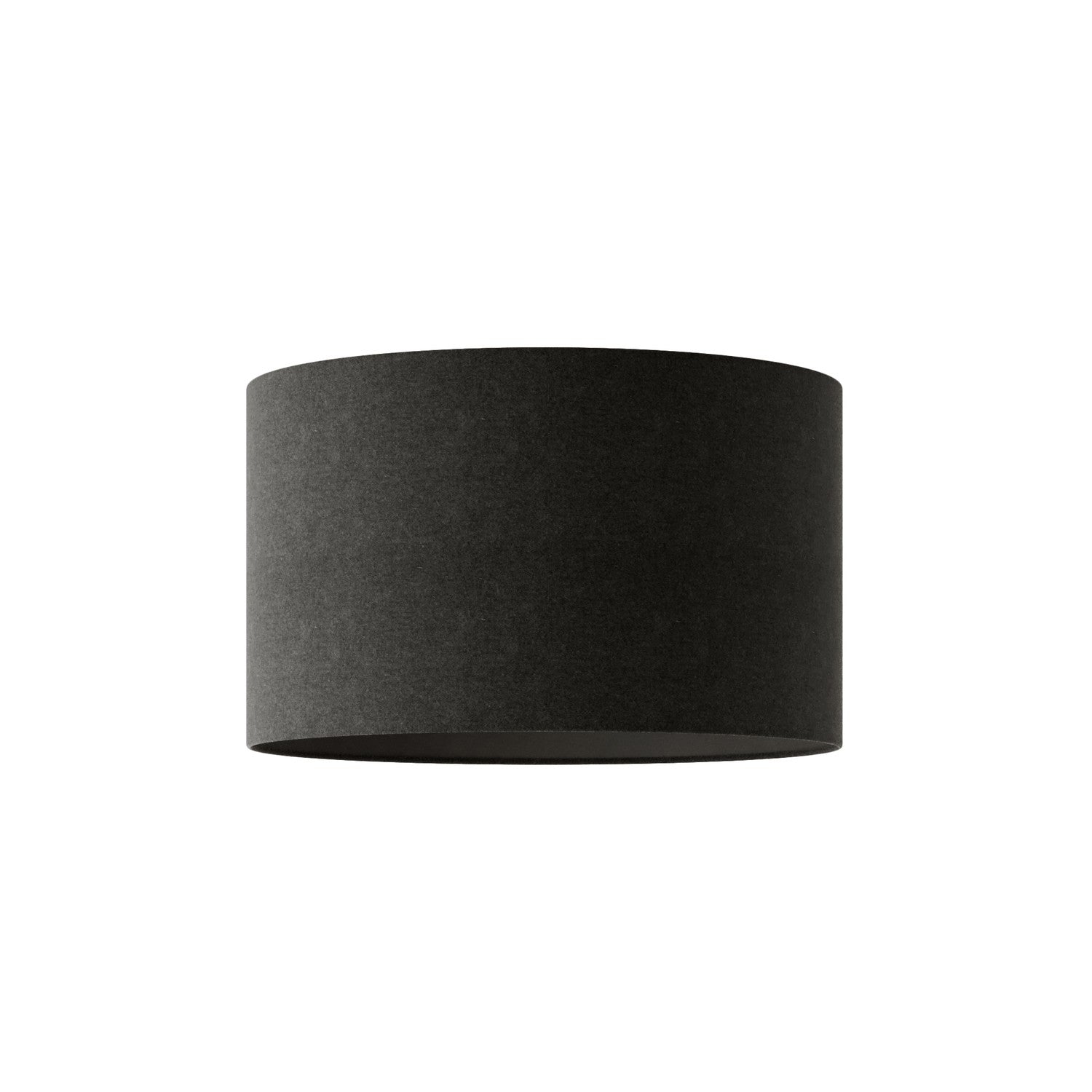 Paralume Cilindro L in tessuto con attacco E27 - Made in Italy - Lana Grigio Scuro