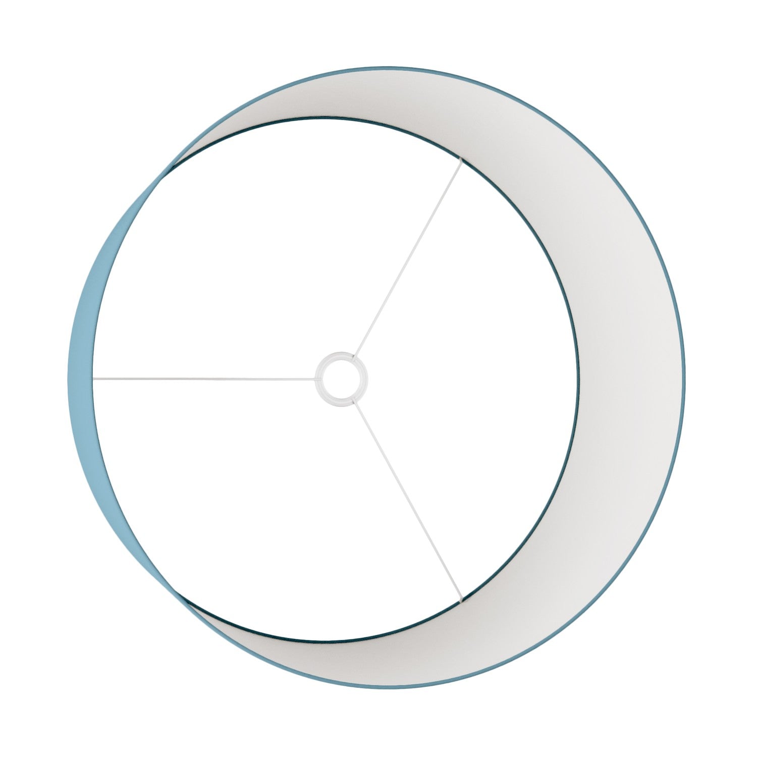 Paralume Cilindro XXL in tessuto con attacco E27 - Made in Italy - Teletta Azzurro