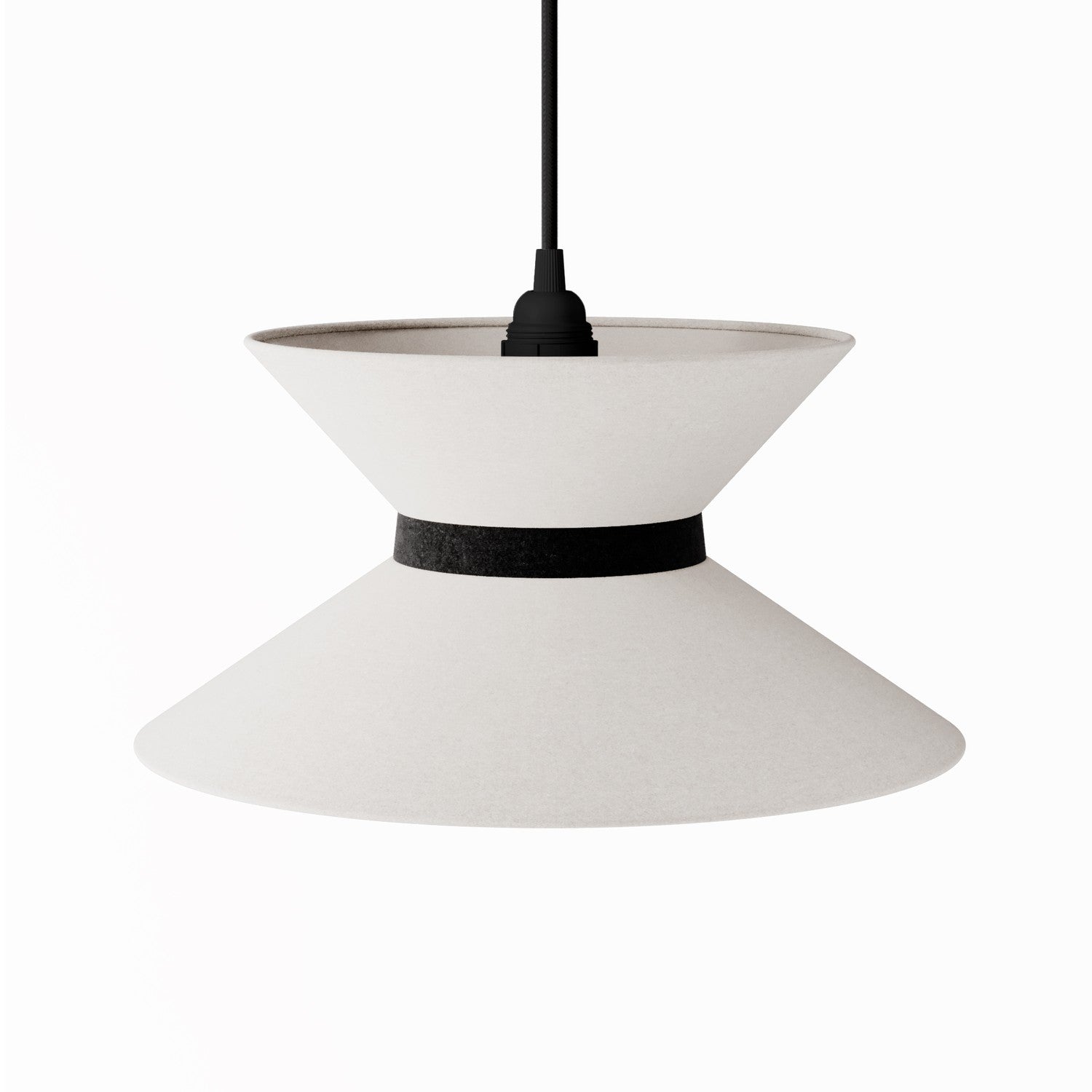 Paralume in tessuto Clessidra per lampada a sospensione - Lana Sabbia Lana grigio scuro