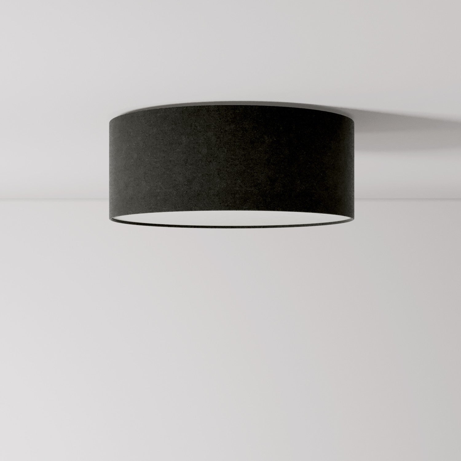 Plafoniera in tessuto Small - Made in Italy - Lana Grigio Scuro