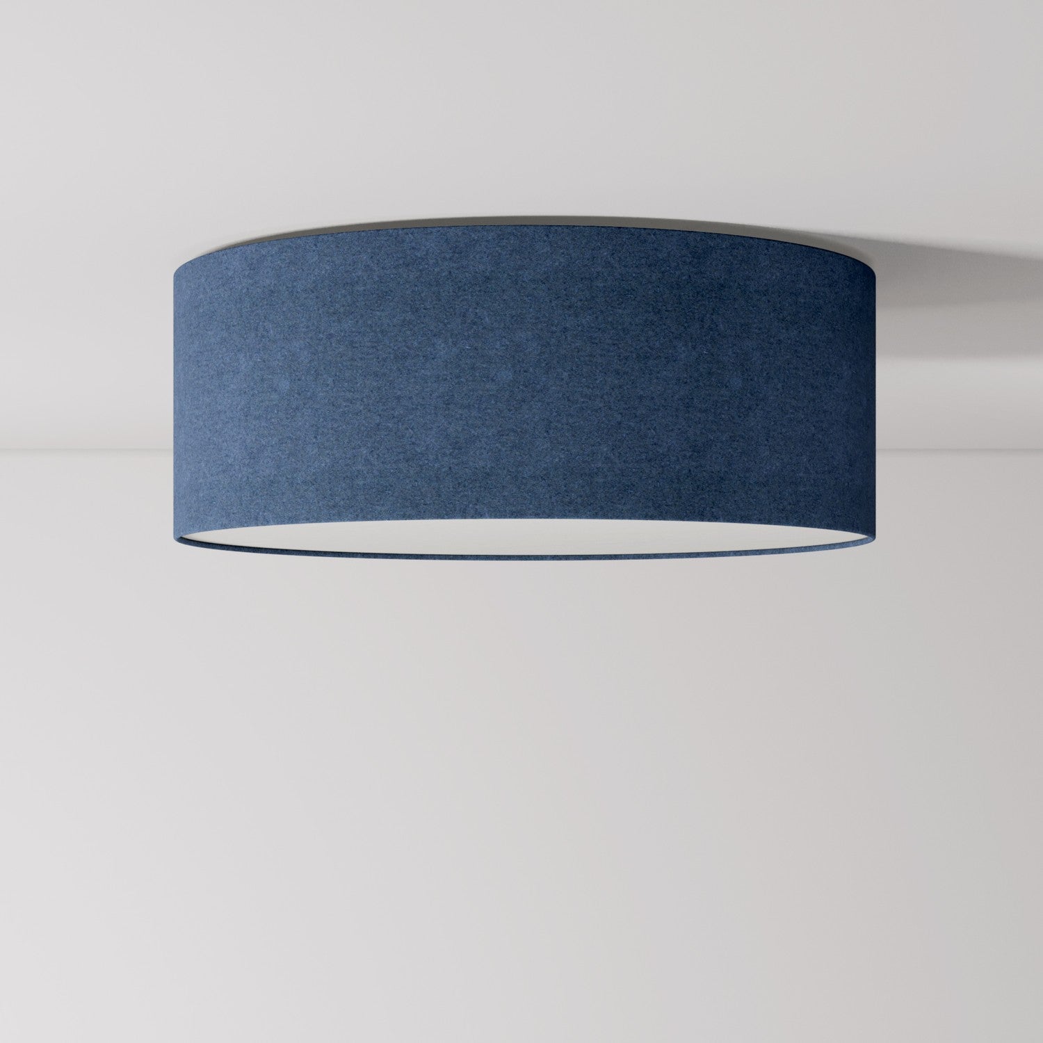 Plafoniera in tessuto Medium Slim- Made in Italy - Lana Blu