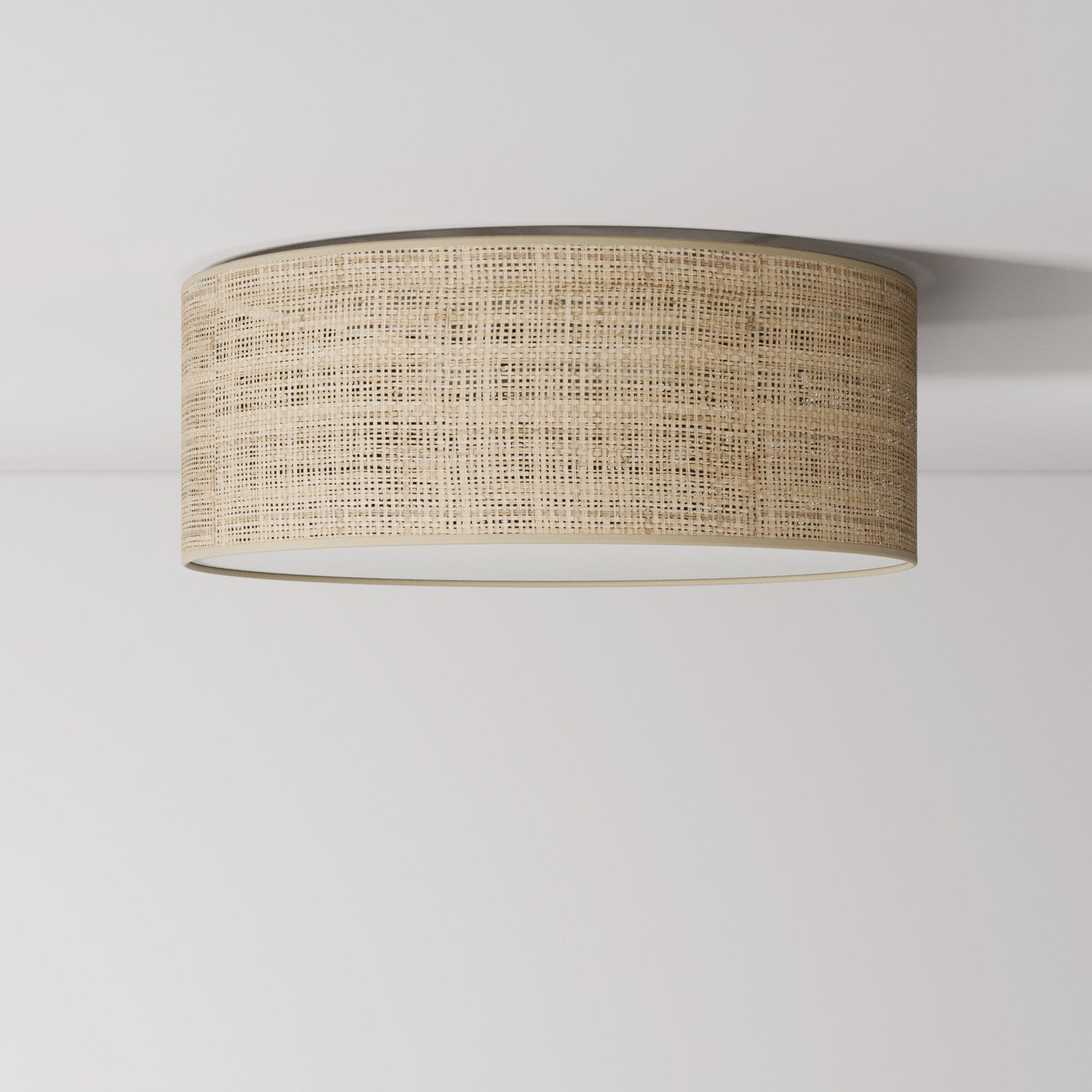Plafoniera in tessuto Medium Slim - Made in Italy - Raphia