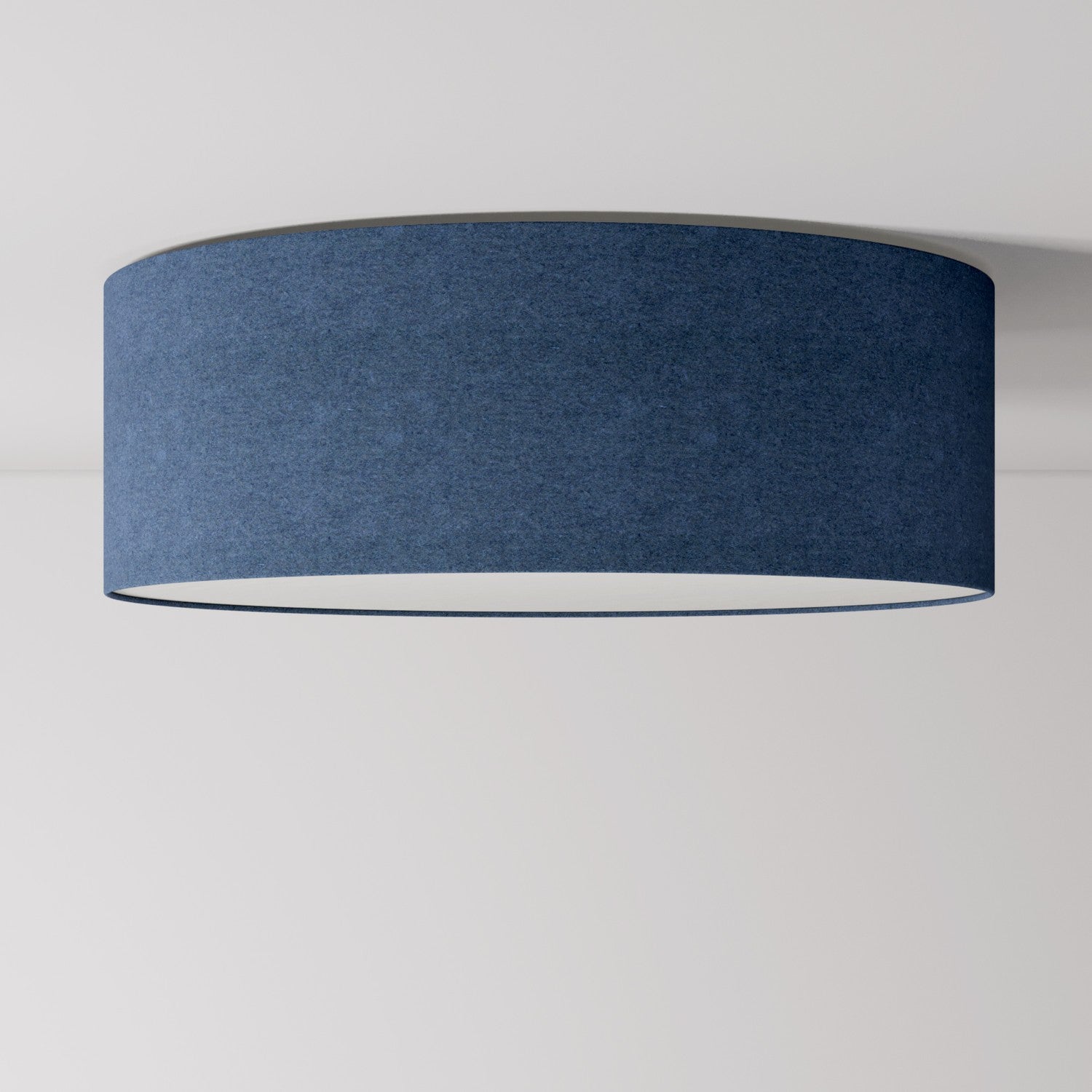 Plafoniera in tessuto Large - Made in Italy - Lana Blu