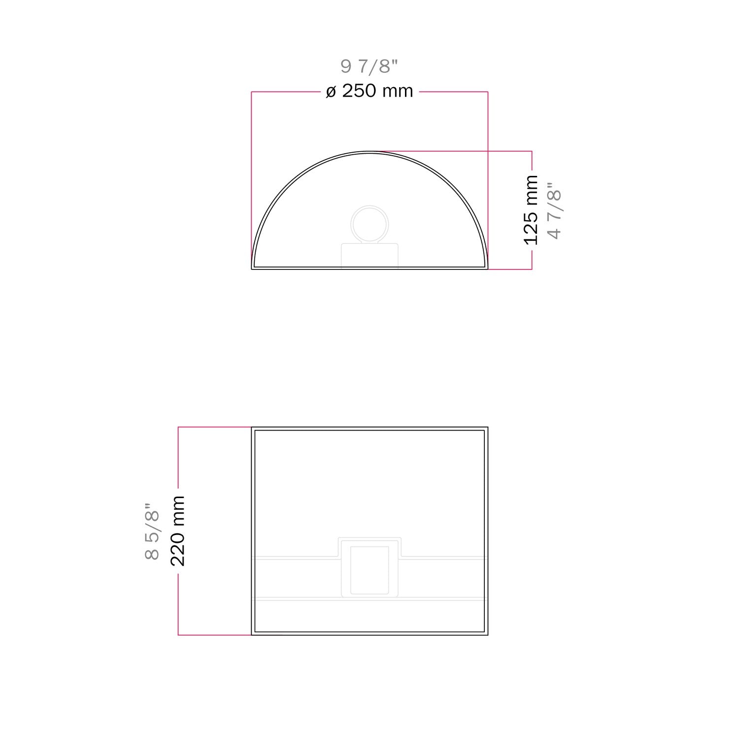 Applique Ventola con paralume in tessuto - Made in Italy - Arenal Bordeaux