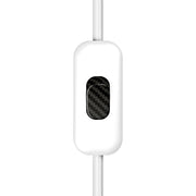 Interruttore Unipolare rompifilo Creative Switch Bianco e pulsante Effetto fibra di carbonio