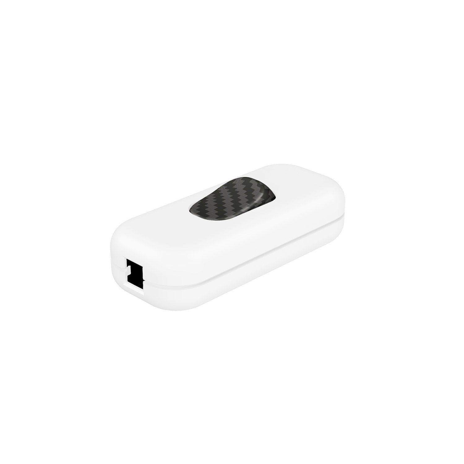 Interruttore Unipolare rompifilo Creative Switch Bianco e pulsante Effetto fibra di carbonio