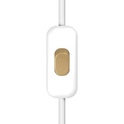Interruttore Unipolare rompifilo Creative Switch Bianco e pulsante Bronzo