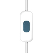 Interruttore Unipolare rompifilo Creative Switch Bianco e pulsante Petrolio