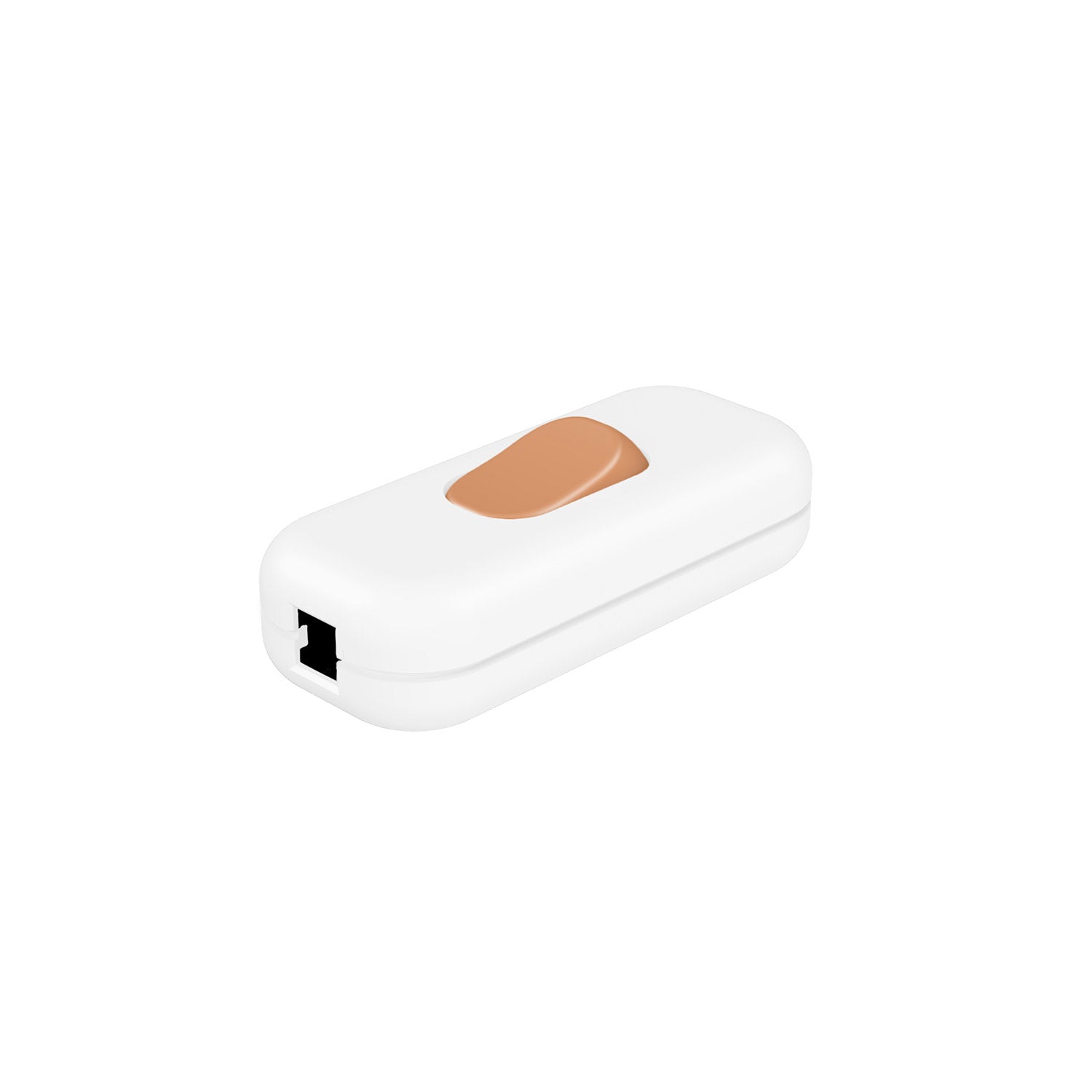 Interruttore Unipolare rompifilo Creative Switch Bianco e pulsante Rame